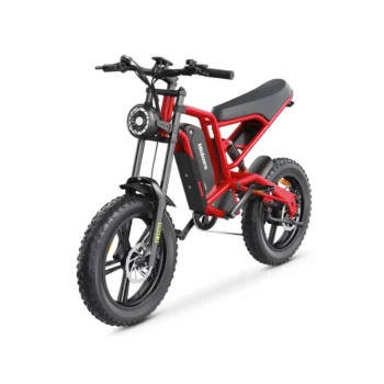 Elektrinis transportas – raudonas elektrinis motociklas vaikams ir suaugusiems