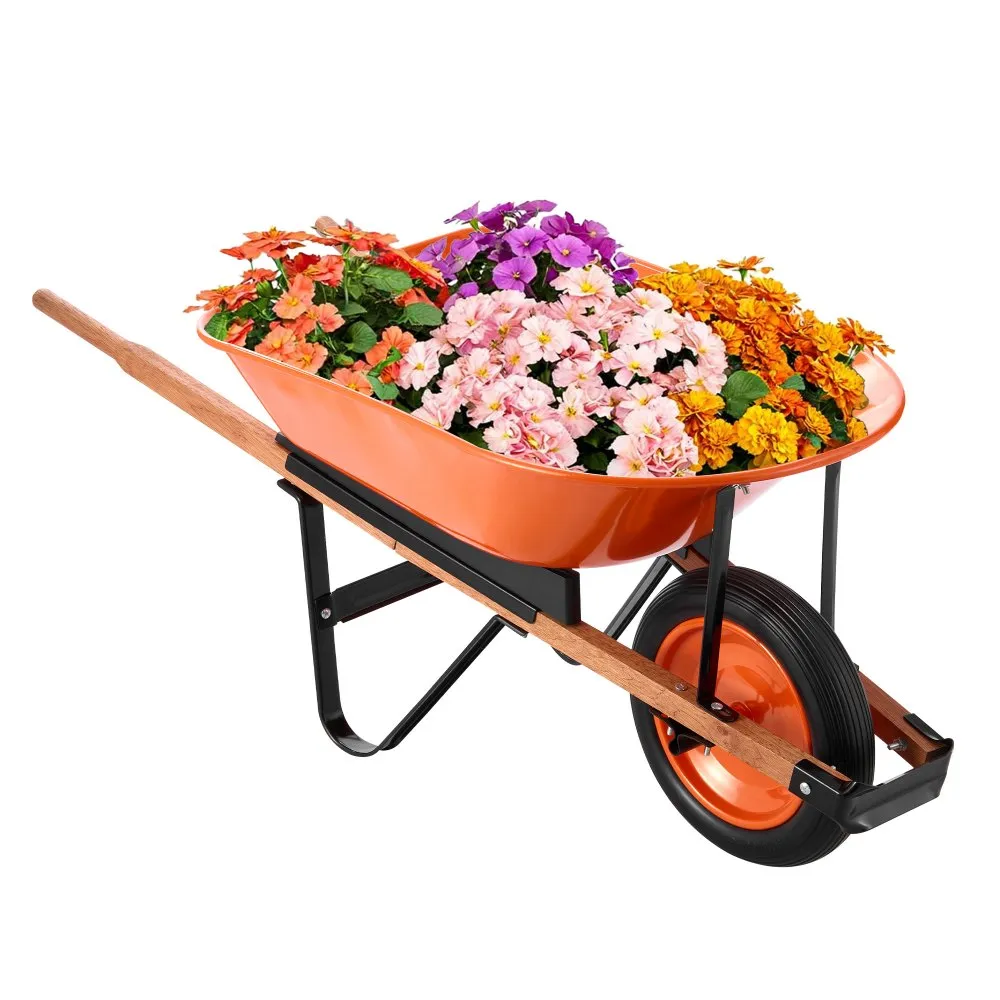 VEVOR vienratis sodo karutis 150 kg, 5 cu. ft., 16″ ratas