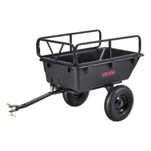 VEVOR plastikinė išverčiama sodo priekaba 227 kg, 0,28 m³, 16″ ratai