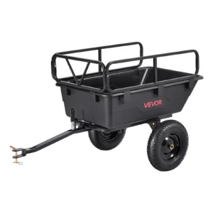VEVOR plastikinė sodo priekaba 227 kg, 10 cu. ft., 16″ ratai