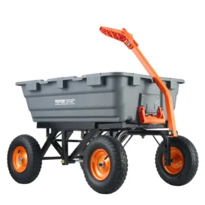 VEVOR plastikinis išverčiamas sodo vežimėlis 680,4 kg, 13″ ratai