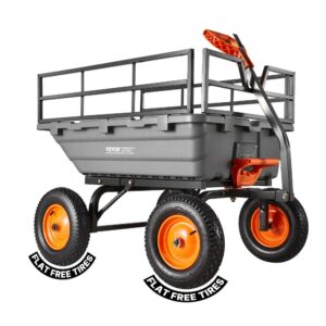 VEVOR plastikinis išverčiamas sodo vežimėlis 680 kg, 15 cu. ft.
