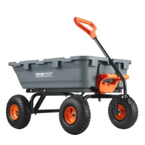 VEVOR plastikinis išverčiamas sodo vežimėlis 363,6 kg, 10″ ratai