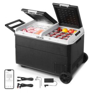 Automobilinis šaldytuvas VEVOR 95 L, dviejų zonų, -20–20 °C, modelis E001V2