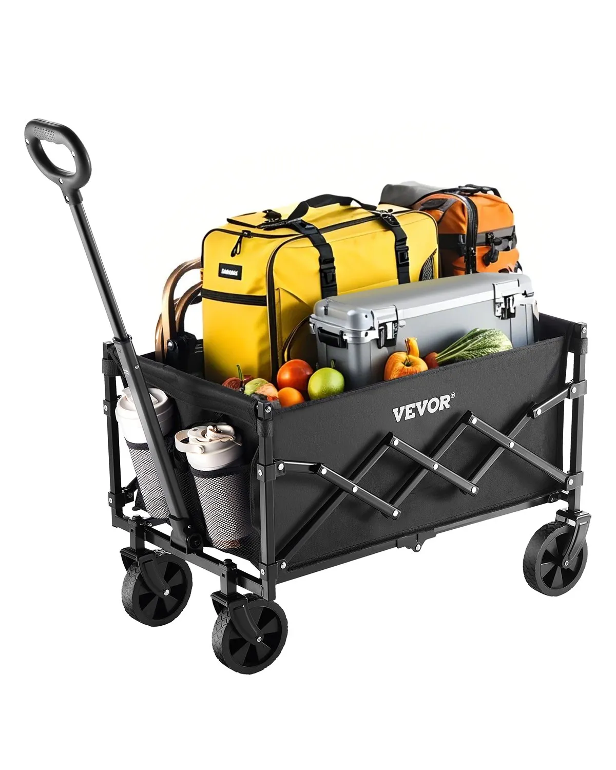 VEVOR sulankstomas universalus vežimėlis 120 l, iki 102 kg