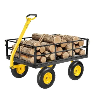 VEVOR metalinis sodo vežimėlis 544 kg, 13″ visureigiai ratai