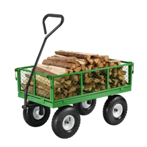 VEVOR metalinis sodo vežimėlis 308 kg, 10″ ratai