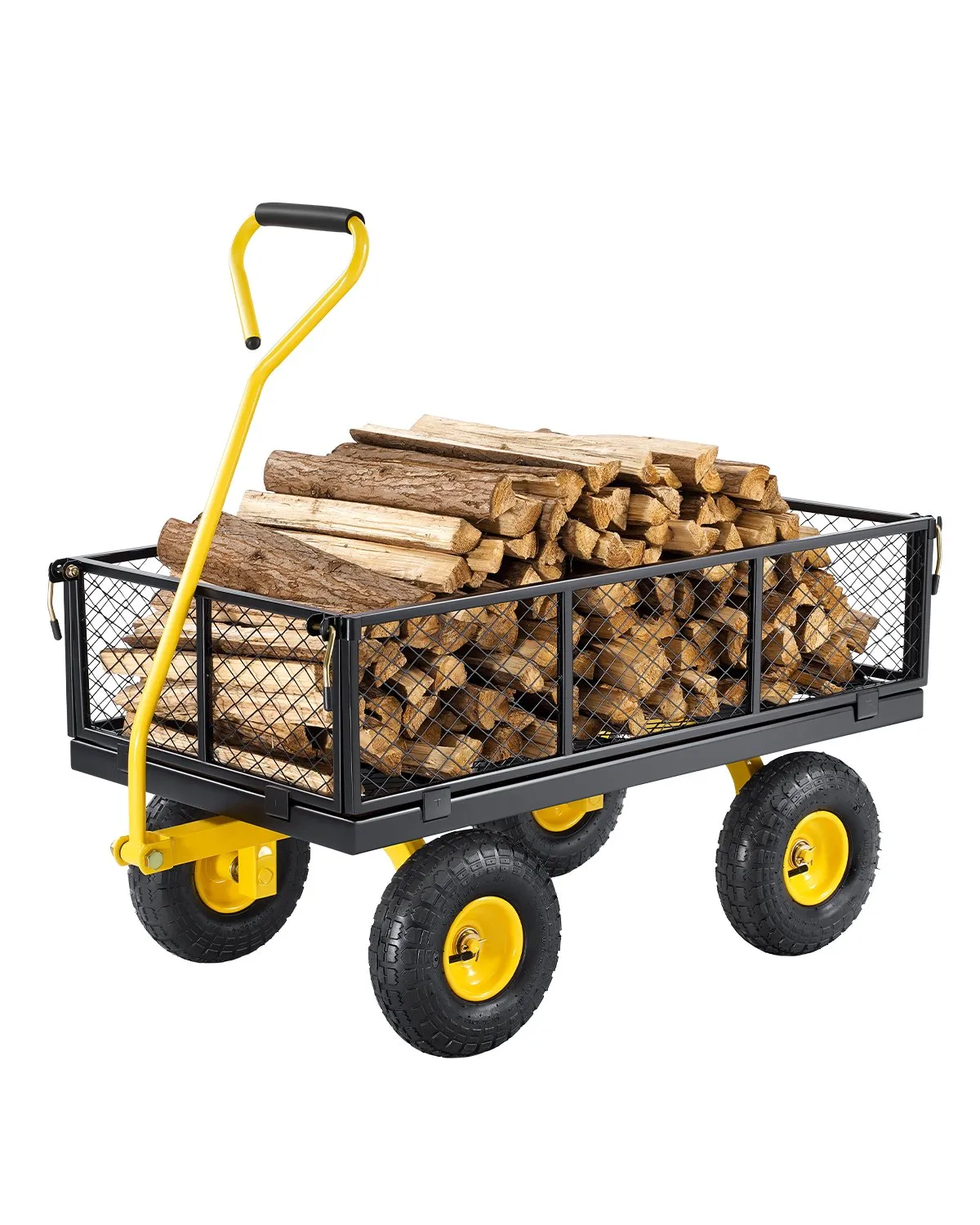 VEVOR metalinis sodo vežimėlis 408 kg, 10″ ratai, išimami bortai