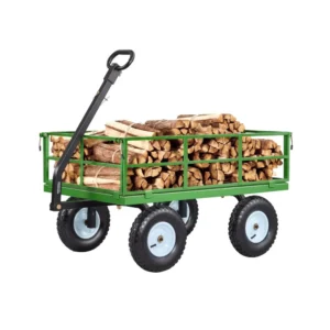VEVOR metalinis sodo vežimėlis 544 kg, 330 mm ratai