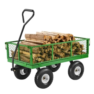 VEVOR metalinis sodo vežimėlis 408 kg, 10″ ratai